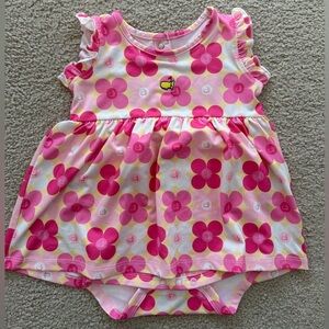 Masters Kids Augusta National Baby Dress Romper Pink Floral 3-6 Months Girl